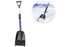 Snow Shovel,Home Garage Snow Removal with Ergonomic Handle,Heavy-Duty Lightweight Shoveling Tool,Long Large Capacity Shovel f