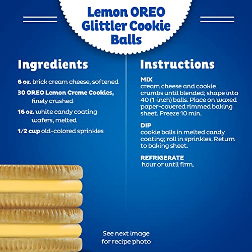 OREO LEMON CREME SANDWICH COOKIES, PARTY SIZE, 24.95 OZ