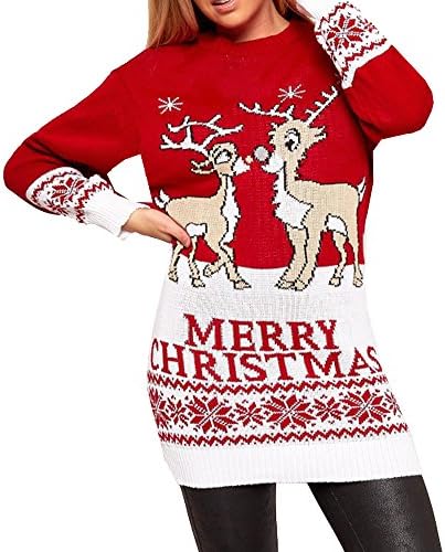 SCO New Womens Ladies Xmas Novelty Christmas Plus Size Knitted Warm Jumper