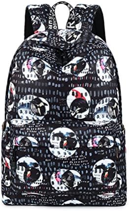 Casual Waterproof Women Backpack Cute Flamingo Animal Pattern Printing Lady Large Capacity Bags Girls College Rucksack Black 14 Inches