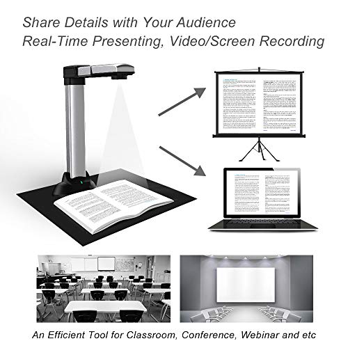eloam Portable Book & Document Scanner, Auto Flatten, Split & Deskew, Convert Images to Word/Excel/PDF, PC only, 1860TM - Thumbnail 6