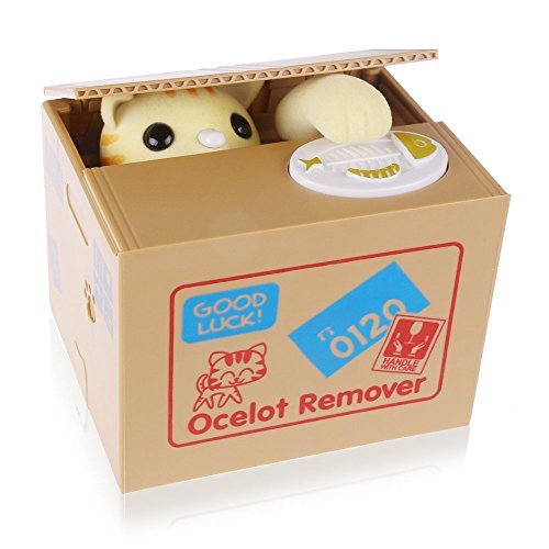 Ziv Coin Bank, Unique Gadgets & Toys Stealing Money Piggy Bank, Cat Piggy Bank