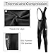 Przewalski Men's Cycling Bib Pants 4D Padded Bike Fleece Lined Thermal Biking Tights Leggings Riding Bicycle Pants