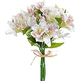 FloristryWarehouse Artificial Alstroemeria Bundle Cream 33cm x 5 Stems