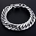 Trendsmax 15mm Mens Bracelet Chain 316L Stainless Steel Silver Color Punk Double Curb Cuban Rombo Link Fits 6inch Wrist
