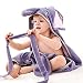 Atbaby 500GSM Ultra Soft Hooded Baby Towel with Ears for Babies Antibacterial and Hypoallergenic Animal Hooded Towel Perfect Baby Shower Gifts for Boys and Girls (35&times;35inch) primary