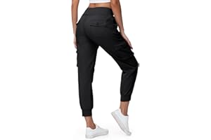 BGOWATU Women's Hiking Cargo Pants Lightweight Quick Dry Joggers Athletic Casual Travel Pants with 6 Pockets