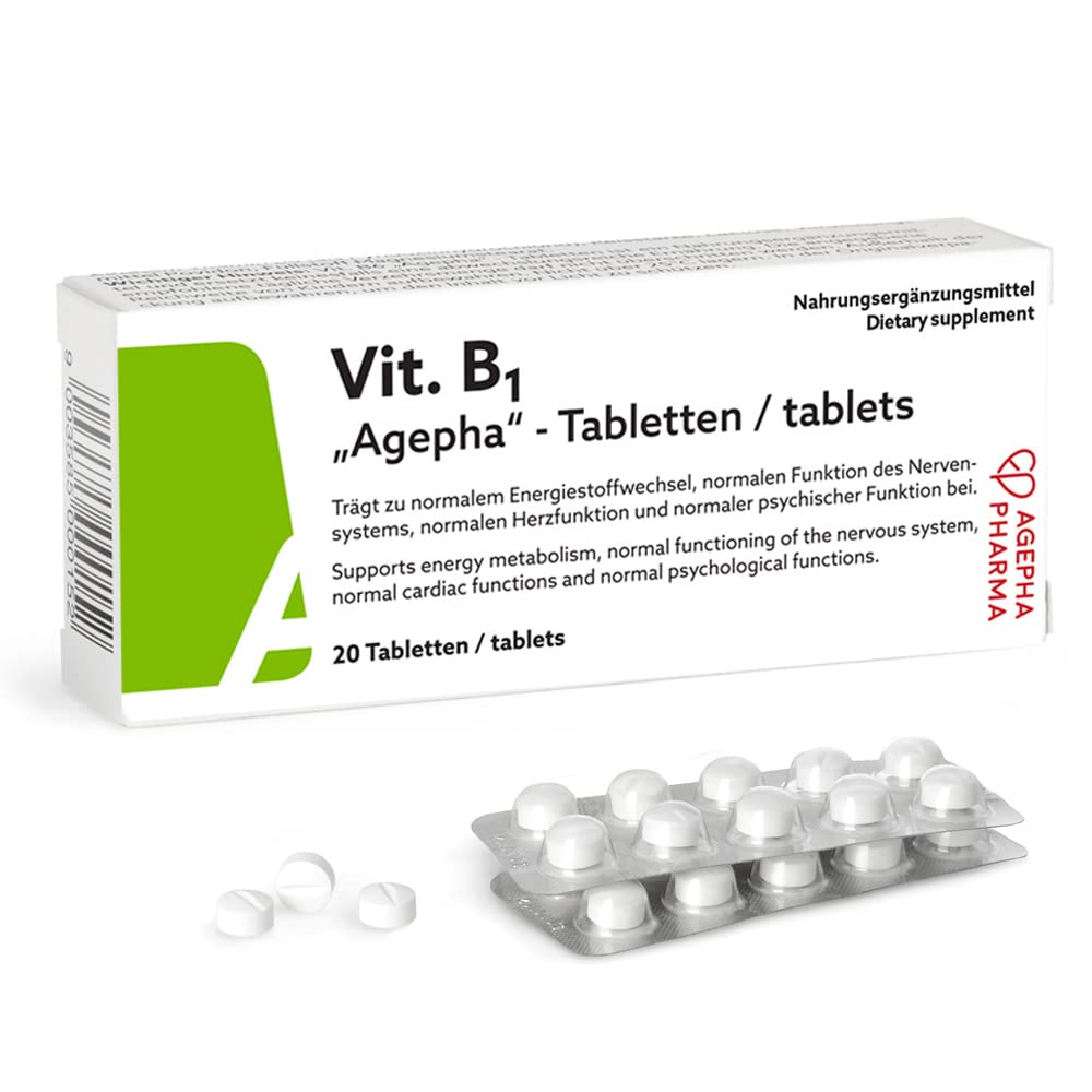 Vitamin B1 Tablets | High Dose Thiamine Tablets | EU Quality | Free of Additives | Relief for Nerve Pain, Nervous Disorders, Memory and Concentration Problems | Supports Energy Metabolism & Immunity