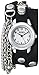 XOXO Women's XO5621 Double-Wrap Watch With Black Faux-Leather Band and Chain Accents