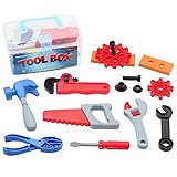 Mumu Sugar Children Toy Tool Box Pretend Play Set with 15 Construction Accessories for Boys