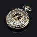 Luminous Dial For Dark Area Mens Bronze Mechanical Hand Winding Pocket Watch
