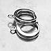 1 Pair Sterling Silver Leverback Earring Findings 14.5 x 12 mm Huggie Hoops with Open Loops Nickel Free 2 Pieces