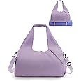 RHDZO Gym Bag for Women with Shoe Compartment Yoga Mat Bag with Wet Pocket and Water Bottle Holder Weekender Bag with Strap