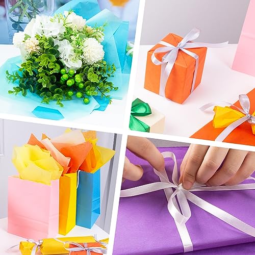 VGOODALL 30PCS Gift Bags with Tissue Paper, Party Favor Bags with Handles Small Gift Bags Set 8 Colors for Gift Wrap Birthday Wedding Baby Shower