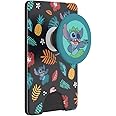 PopSockets Phone Wallet with Expanding Phone Grip, Phone Card Holder, Disney PopWallet - Stitch Aloha Pattern