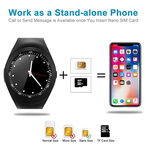 image for Luckymore Bluetooth Smart Watch Touchscreen with Camera,Unlocked Watch