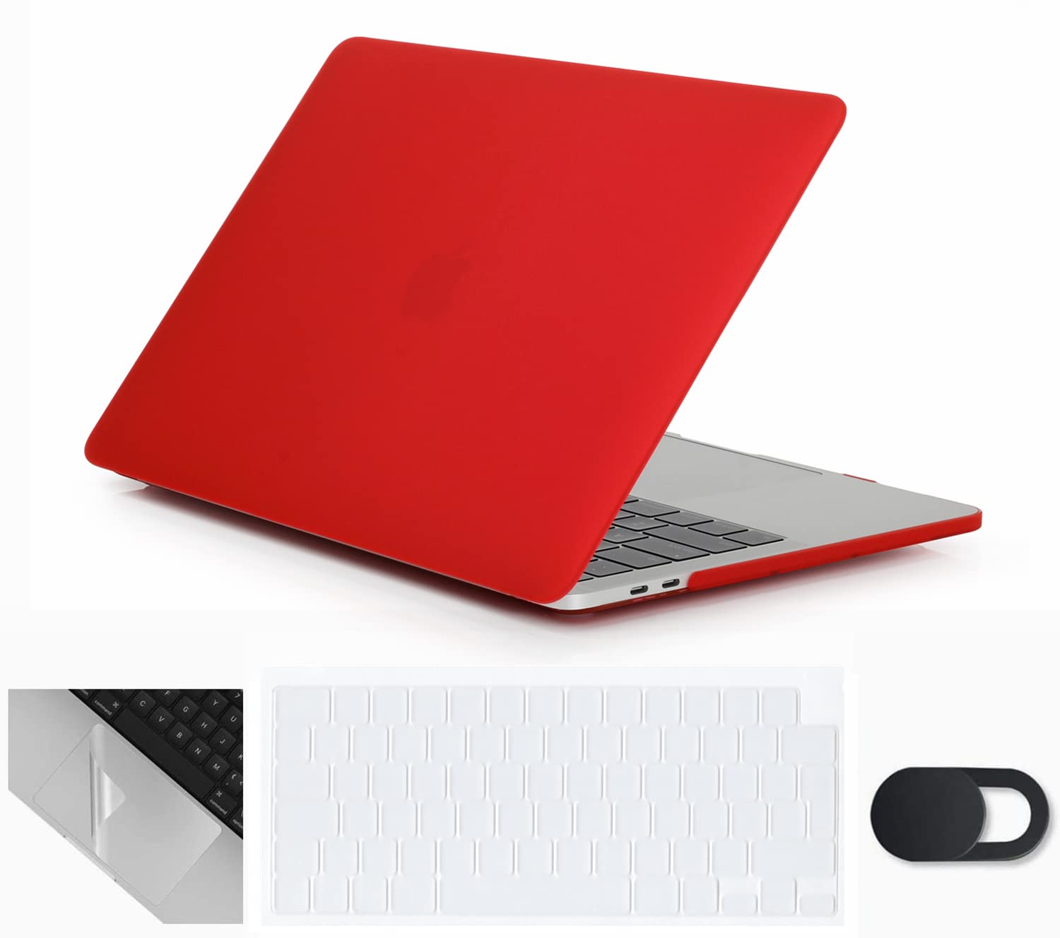 Se7enline Compatible with 2025 2024 2023 2022 2021 MacBook Pro 14 inch Case for A2918 A2992 A3112 A3401 A2779 A3434 M5 M4 M3 M2 M1 & Keyboard Skin(UAE Layout) & Touchpad Protector & Webcam Cover,Red