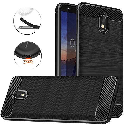 Nokia 3.1 case, dretal carbon fiber shock resistant bru…