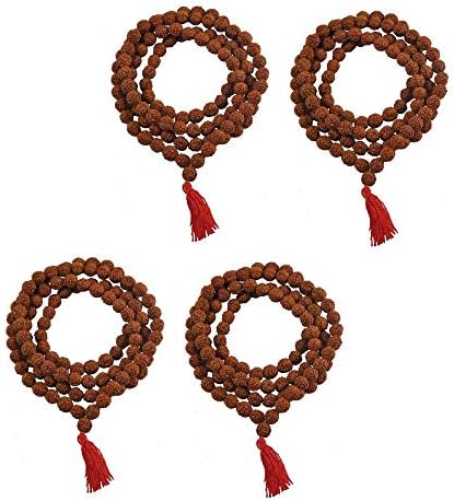 Sagar Gems Wood Brown Lab Certified Rudraksha Jaap Mala for All Mantra s (108+1 Beads)