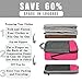 6 Set Compression Packing Cubes Travel Expandable Packing Organizers(Fuchsia)