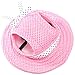 Small Pet Dog ppy Cat Kitten Princess Mesh Strap Hat Cap Sunbonnet-Pink
