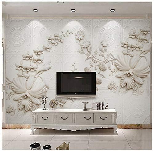 3d Tapete Wandbild 3d Fototapeten Weiss Europaischen Stil Orchidee Blumen Fur Dekoration Tv Sofa Hintergrund Wand Wohnzimmer 3d Stereo Tapete Seidenstoff 250x180cm Ayzr Amazon De Baumarkt