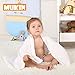 MUKIN Baby Bath Towels and Washcloths Set Also for Baby Swaddle Blanket and Baby Face Cloth, (5 PC Value Pack) Super Soft Cotton - Ideal for Baby Care Sets