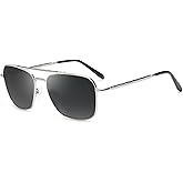 JIM HALO Retro Square Aviator Sunglasses Premium Glass Lens Flat Metal Eyewear Men Women