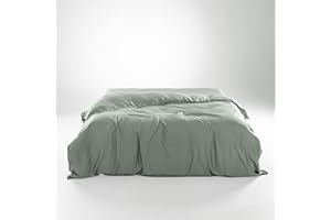 Olive + Crate Eucalyptus Cooling Duvet Covers Queen Size, Certified Tencel Lyocell Fiber from Austria for Quilt, Silky Soft Modal Fiber - Better Than Silk & Cotton, Sage Green (90" x 88")