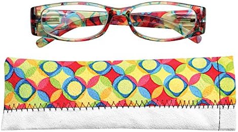 Women's Stained Glass Fashion Reading Glasses - Red - 5.0