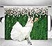 Qian Vinyl 7x5ft Nature Green Leaf Photography Backdrops 3D Floral Photo Backdrops for Wedding Bridal Shower Decoration Studio Props Banner