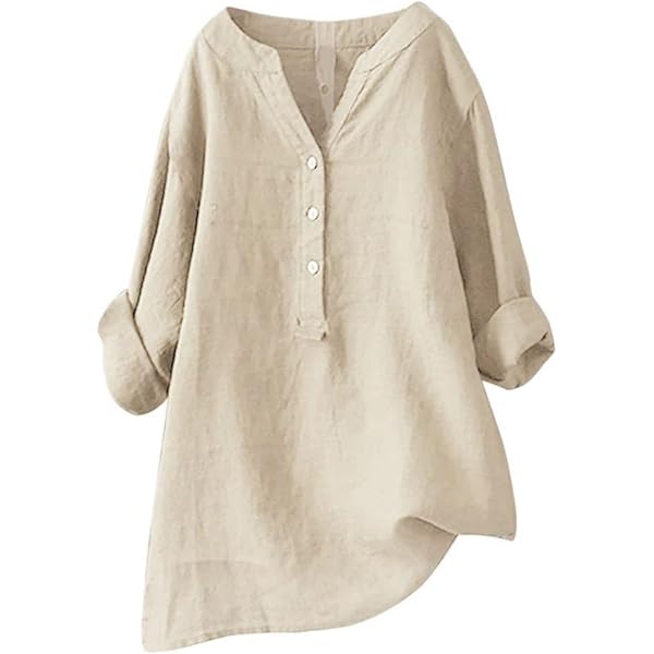 Amazon.com: Linen Shirts for Women Women's Linen Tops Ladies