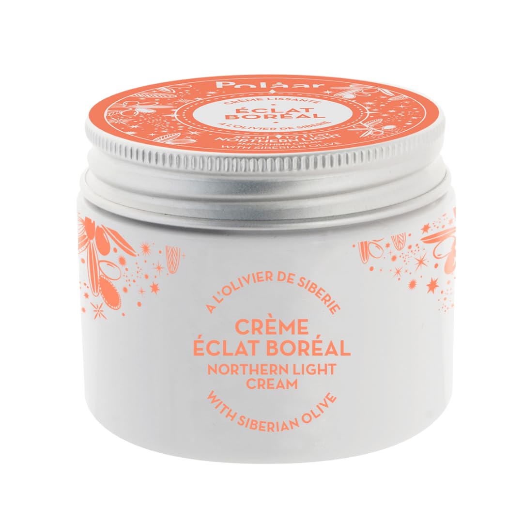 Polåar - Northern Light Smoothing Cream with Siberian Olive - Moisturizing Face Care - Smoothes the Skin, Protects Against Pollution - Made in France, Cruelty Free Natural Care - 50 ml