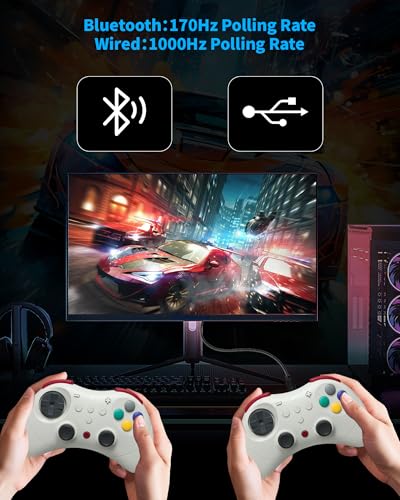 GuliKit Elves 2 Pro Wireless Controller für Switch/Switch 2/PC/Android/iOS, Bluetooth Controller mit Hall Effekt Joysticks, 1000Hz Abtastrate, Magnetischem Vibrator, Super Haptik, Rotary Rumble, Retro thumbnail 3