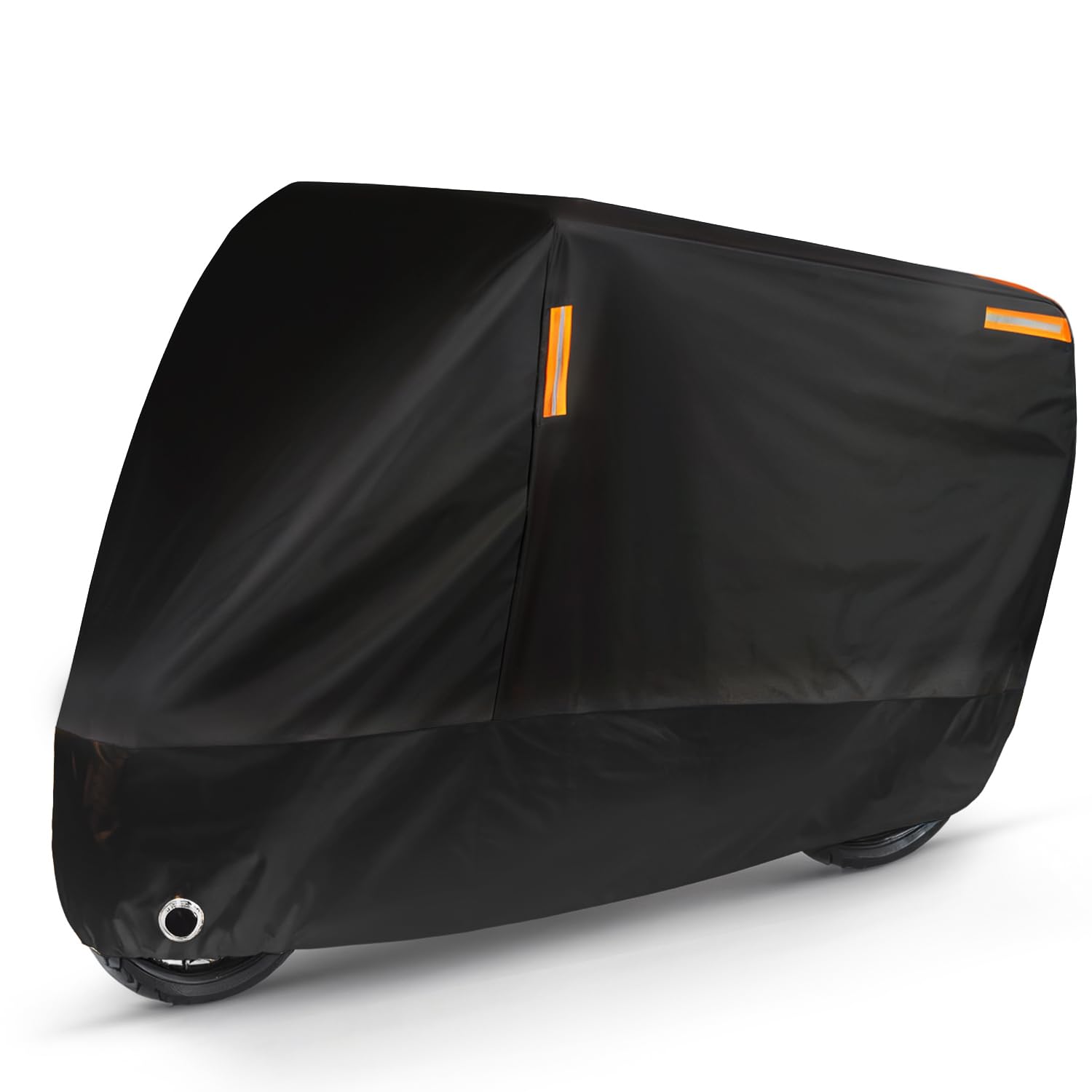 Photo 1 of Puroma Motorcycle Cover Heavy Duty Scooter Cover Waterproof Outdoor All Season Universal Weather Quality Protection with Night Reflective, Lock Holes and Storage Bag Fits up to 105" Motorcycle Vehicle