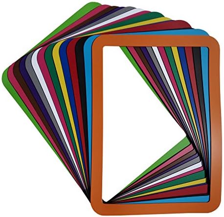 Ru Xing Magnetic Picture Frames for Refrigerator 5",6",7",8",10",A4 Colorful Photos Holder, Set of 14 (PVC A4/9" x 12", Single Layer)
