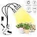 Venanoci Full Spectrum 100W COB Plant Grow Light 3/6/12H Timer 5 dimmable Level with C-clamp Shape Design for House Garden Hydroponics Succulent Growing