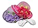 Butterfly Twinkles Girls Tea Party Hats Dress Up Play Set for 2 with Sun Hats and White Gloves Purple and Bright Pink