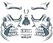 Tinsley Transfers Skull Face, Flesh/Multi, One Size
