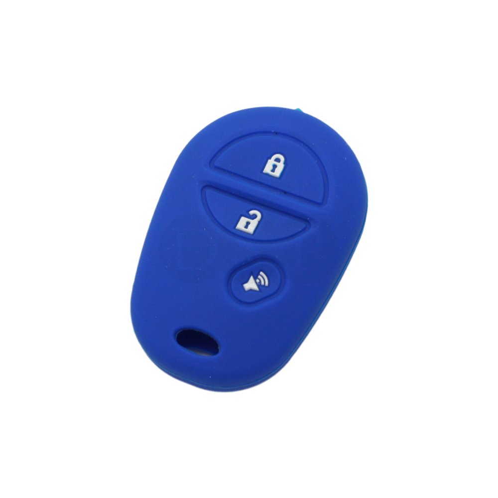 BROVACS Silicone Cover Protector Case Holder Skin Jacket Compatible with TOYOTA 3 Button Remote Key Fob CV2409 Deep Blue