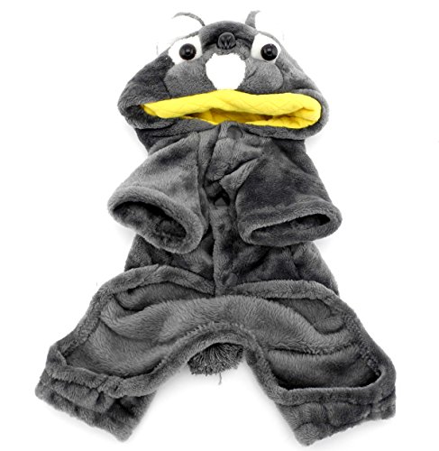 SMALLLEE_LUCKY_STORE Pet Clothes for Small Dog Cat Fleece Koala Costume Party Halloween Fancy Dress Grey