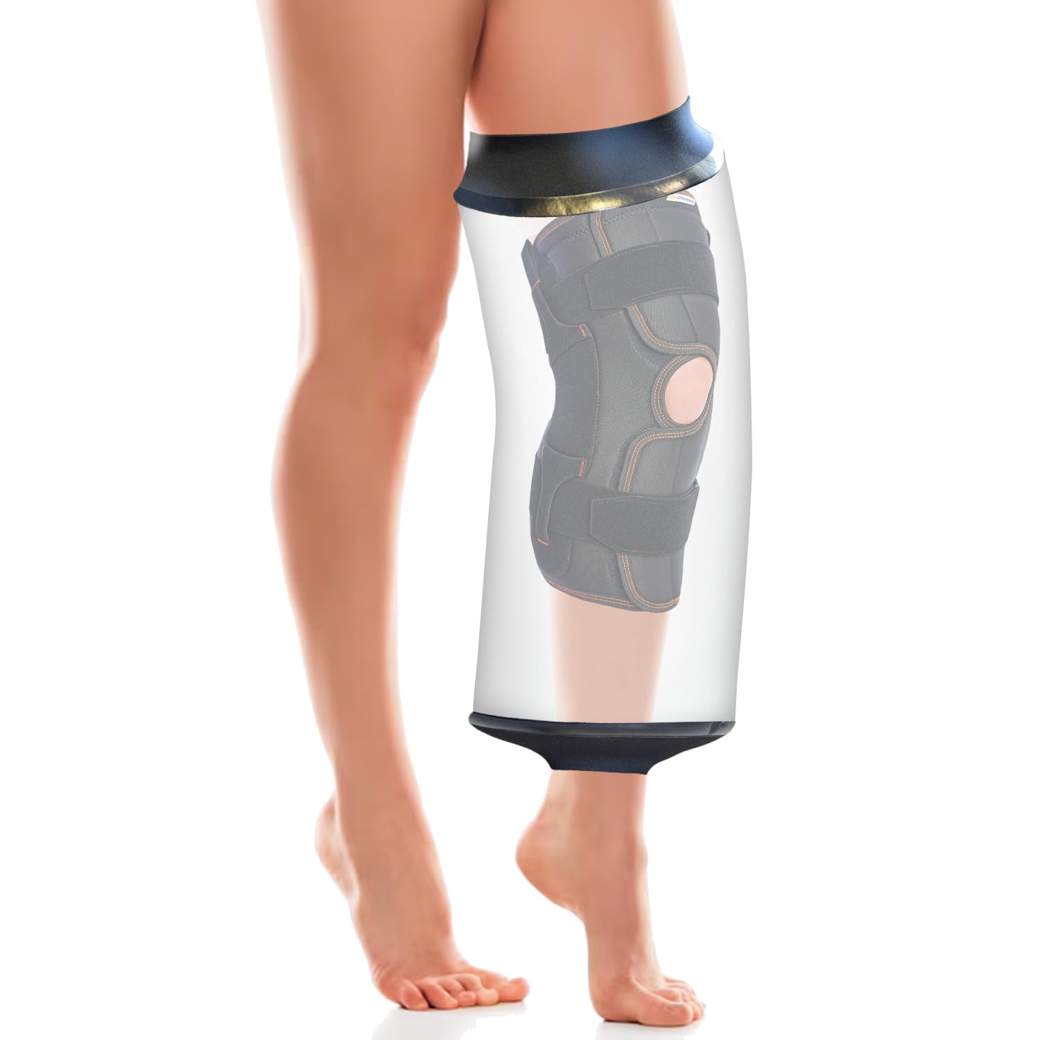 Knee Cast Cover for Shower Large Size, KT1180-L Waterproof Knee Surgery Shower Cover for Knee Replacement Surgery, ACL Surgery, Wound, Burns | Knee Cover for Showering After Surgery for Adults