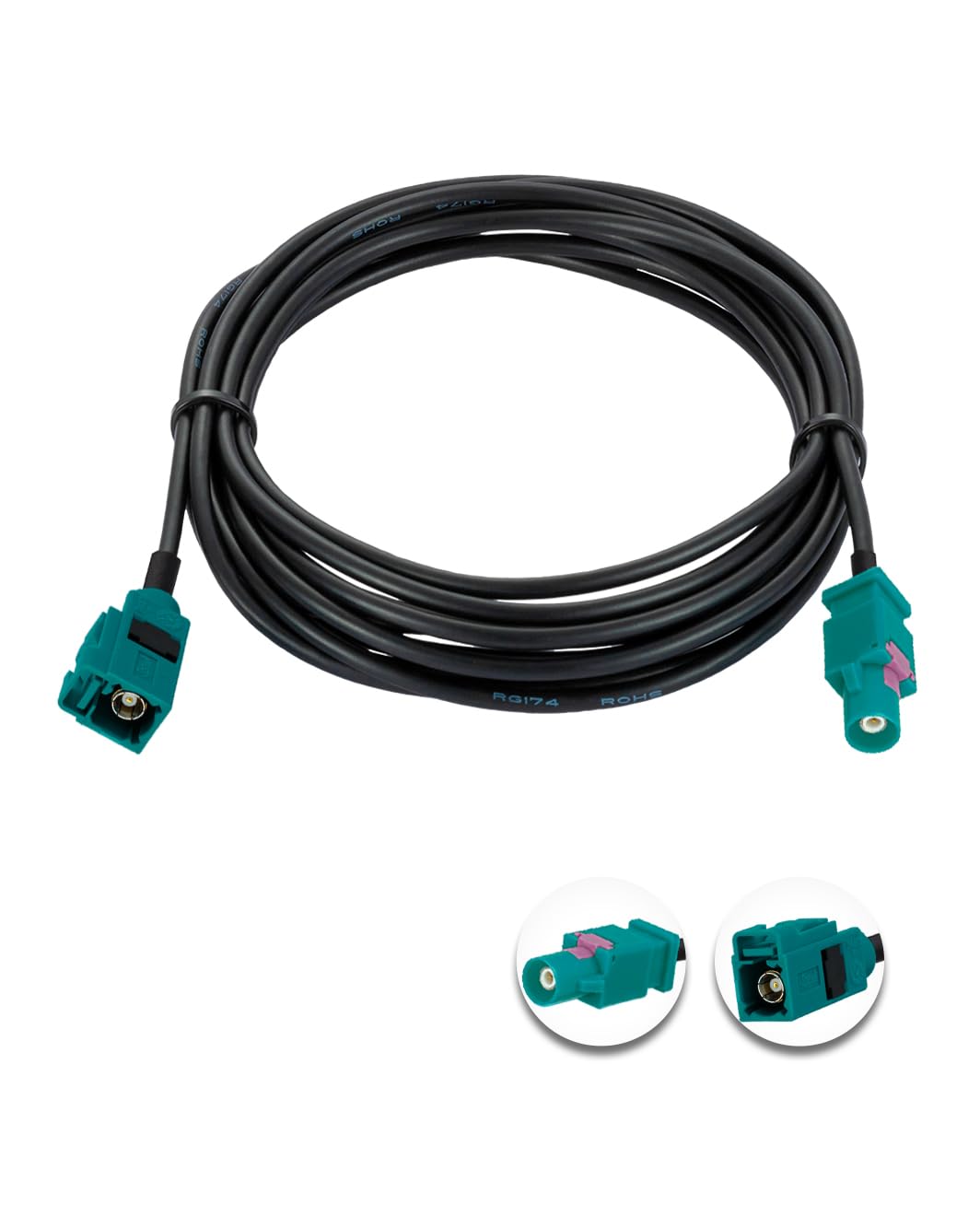 Vecys Fakra Z Cable Fakra Z Male to Fakra Z Female RF Coax Cable 9.8ft/3m Fakra Z Female to Male Vehicle Car Antenna Extension Cable RG174 for Car Stereo GPS Navigation