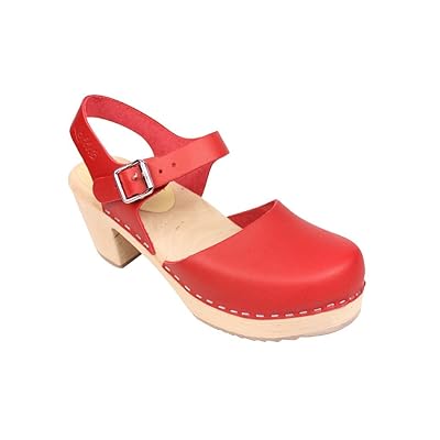 Red Leather Mary Jane Style Highwood Shoes by Lotta Liberia Ubuy