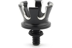 DAKLVNG Seat Bolt Screw 1/4"-20 Thread Crown Seat Nut Aluminum for Harley 1996-2024 Sportster 883 1200 Touring Road King Street Glide Dyna Street Bob Softail Fat Boy Wide Glide (White Black)