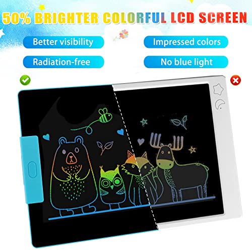 LCD Writing Tablet for Kids, 10 Inch Scribbler Board , Double Sided Multifunctional Colorful Drawing Doodle Pad, Erasable Reusable Toddler Learning Educational Toys Gifts for 3-7 Year Old Boys Girls