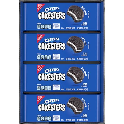 OREO CAKESTERS SOFT SNACK CAKES, 8-3.03 OZ SNACK PACKS