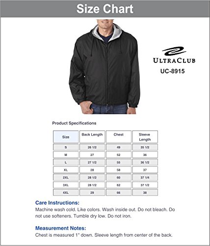 Security Black Hooded Jacket Windbreaker Fleece-Lined for Events Staff Bouncer Police (Large) - Thumbnail 4