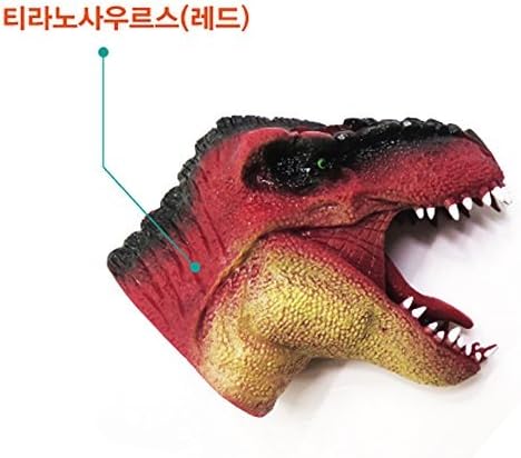 Play Nature Kids Children Dinosaur Tyrannosaurus Hand Puppet Toys (Red)