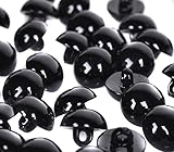Upstore 100pcs Solid Eyes Black Plastic Safety Eyes for Bear Doll Puppet Plush Animal Toy 10mm